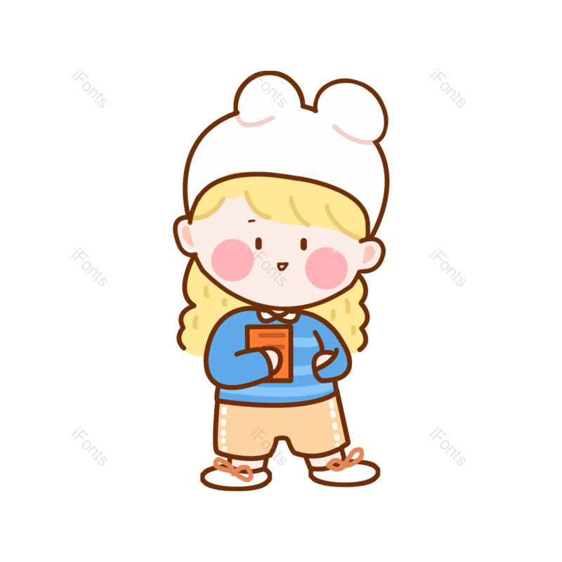 卡通图片,儿童元素,小女孩PNG,孩子免抠素材